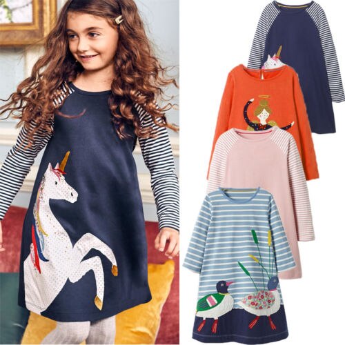 Baby Girl Long Sleeve Dresses Children Autumn Clothing